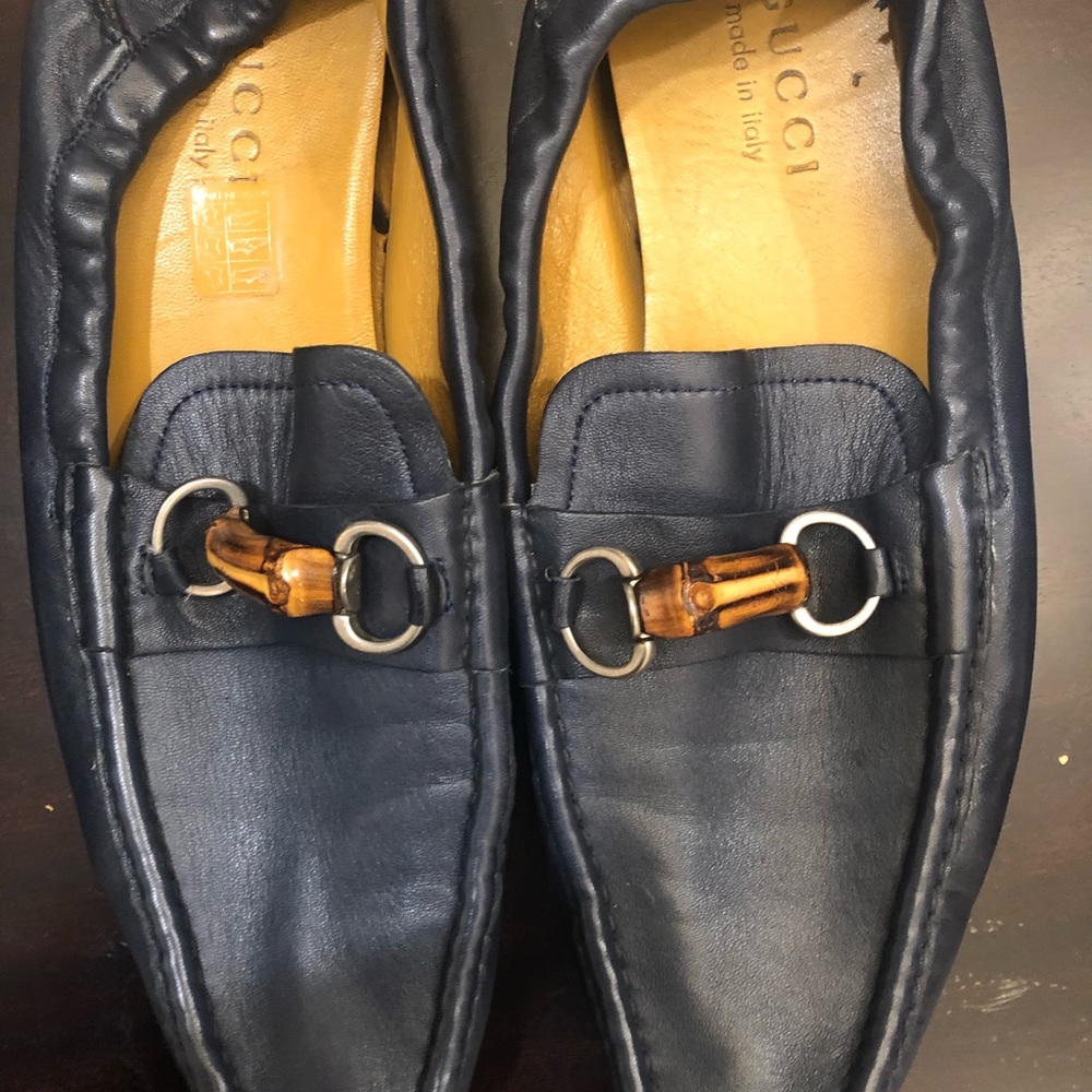 Gucci Wood Horse Bit Leather Loafers